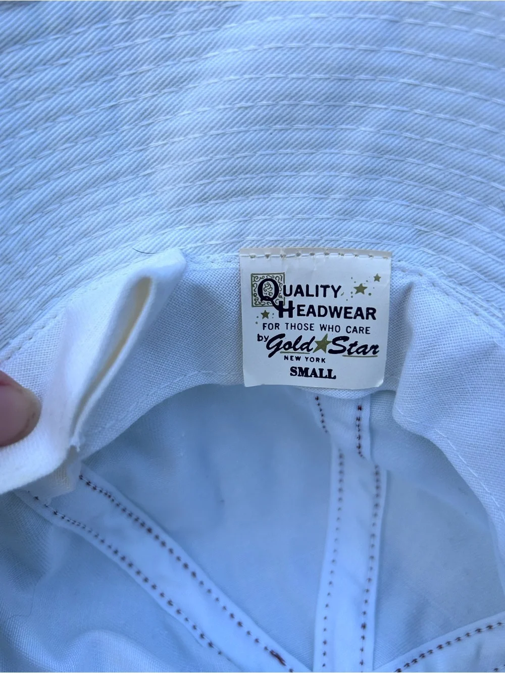 Vintage Enjoy TaB Coca-Cola White Bucket Hat Gold Star Headwear Small 80s Promo